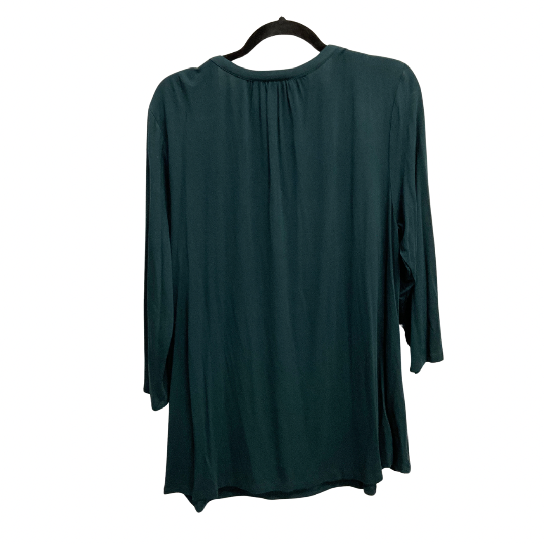 Top Long Sleeve By Daniel Rainn In Green, Size: 1x