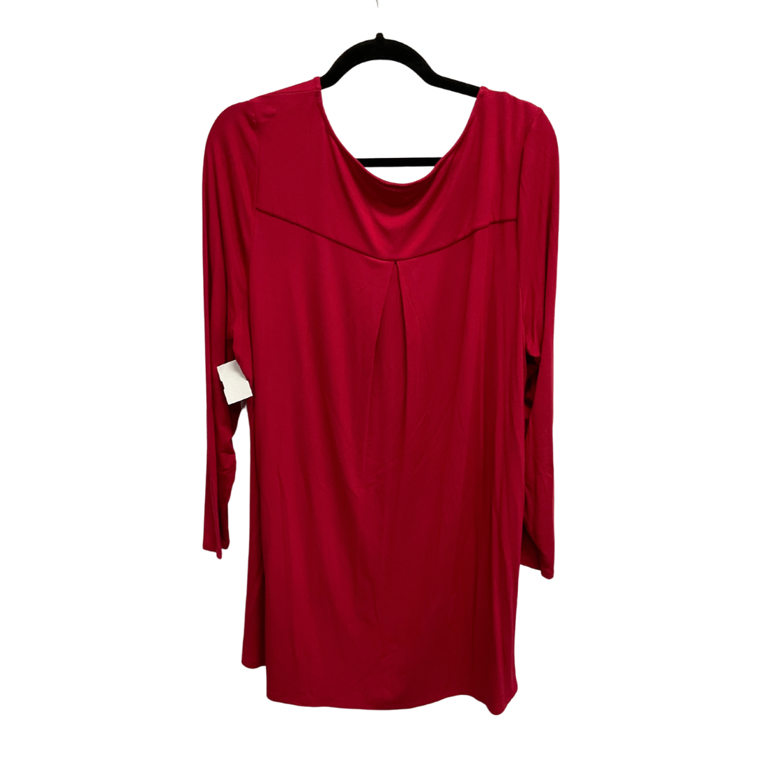 Top Long Sleeve By Intro In Red, Size: 2x