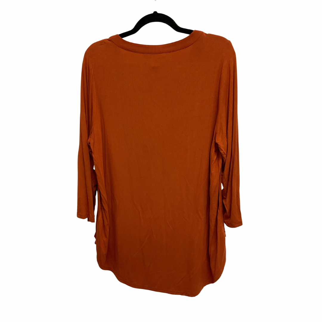 Top Long Sleeve By Market & Spruce In Orange, Size: 1x