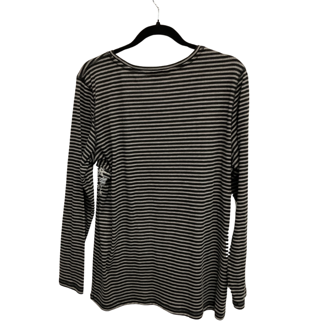 Top Long Sleeve By Christopher And Banks In Striped Pattern, Size: Xl