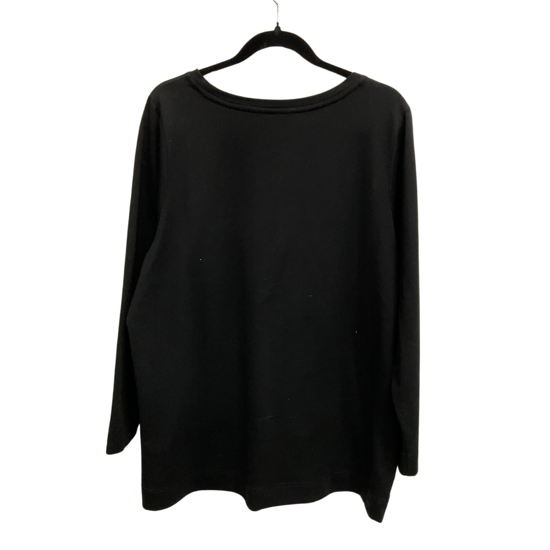 Top Long Sleeve By Cj Banks In Black, Size: 1x