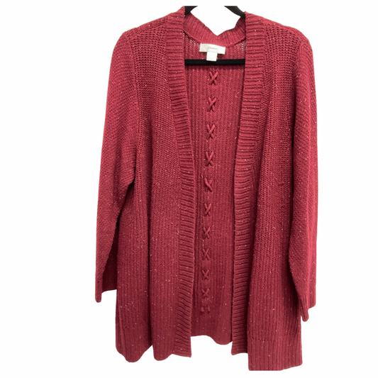 Cardigan By Cj Banks In Red, Size: 1x