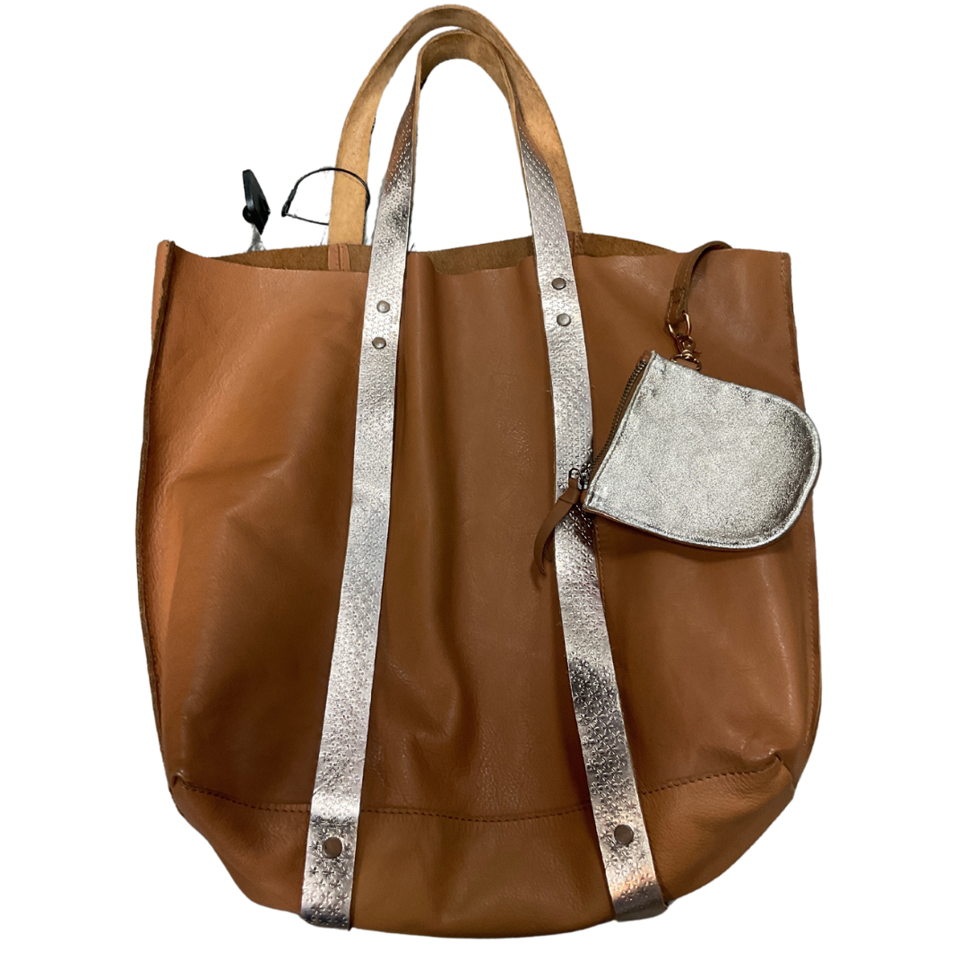 Tote Leather By Clothes Mentor, Size: Large