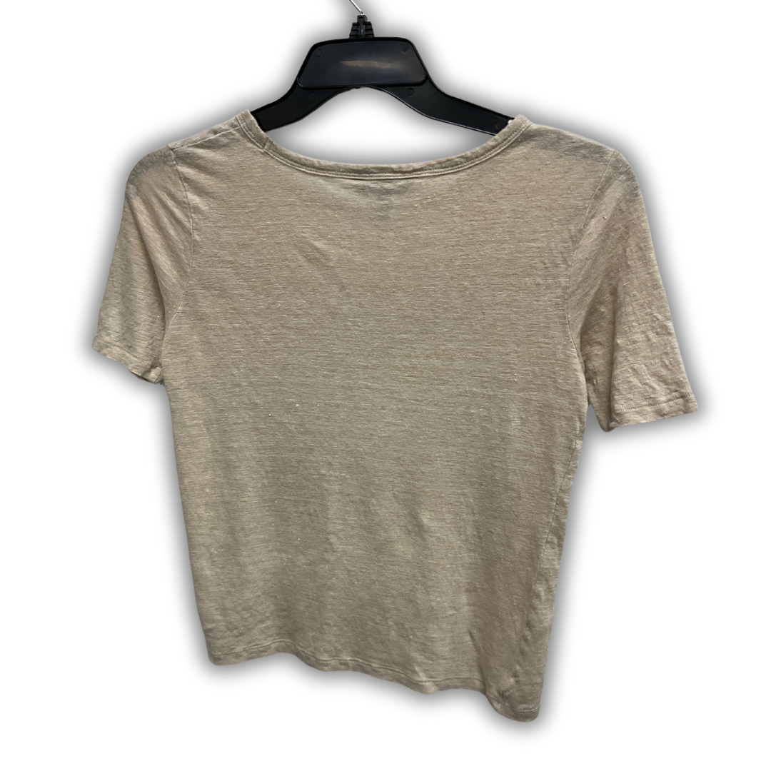 Top Short Sleeve Basic By Banana Republic In Tan, Size: Xs