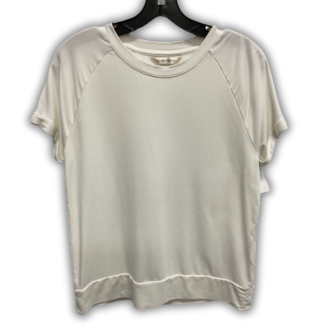 Top Short Sleeve Basic By Banana Republic In White, Size: Xs