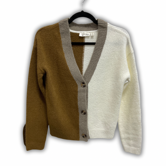 Cardigan By Rd Style In Brown & White, Size: Xs