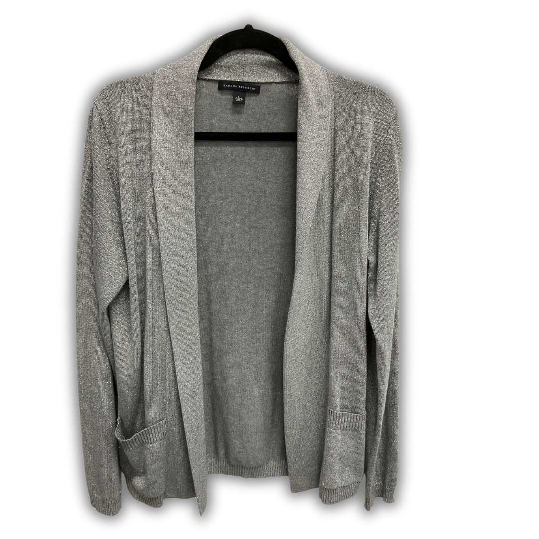 Cardigan By Banana Republic In Silver, Size: L