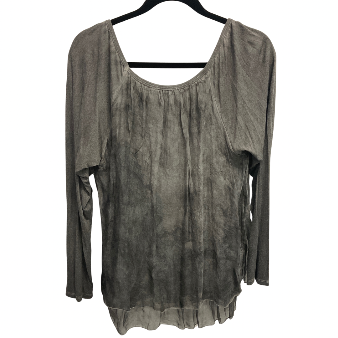 Top Long Sleeve By Clothes Mentor In Grey, Size: M