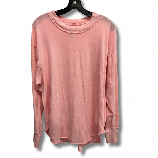 Top Long Sleeve By Aerie In Pink, Size: M