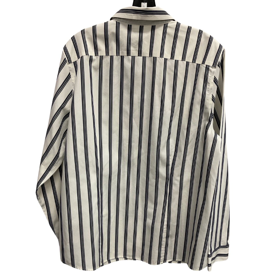 Top Long Sleeve By Lands End In Striped Pattern, Size: Xl