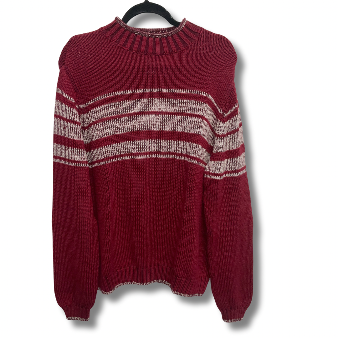 Sweater By Pendleton In Red & White, Size: Xl