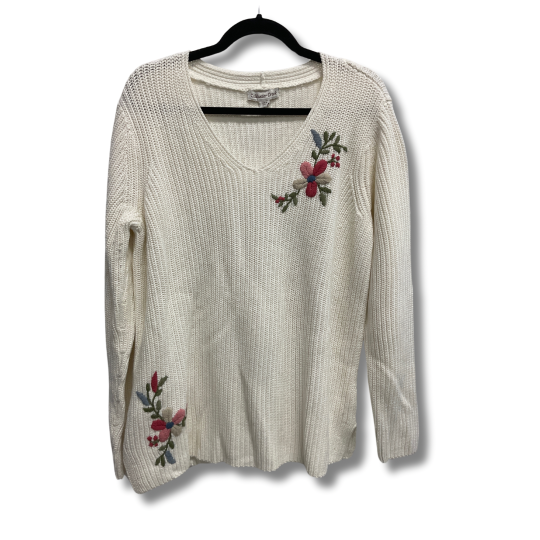 Sweater By Coldwater Creek In Floral Print, Size: Xl