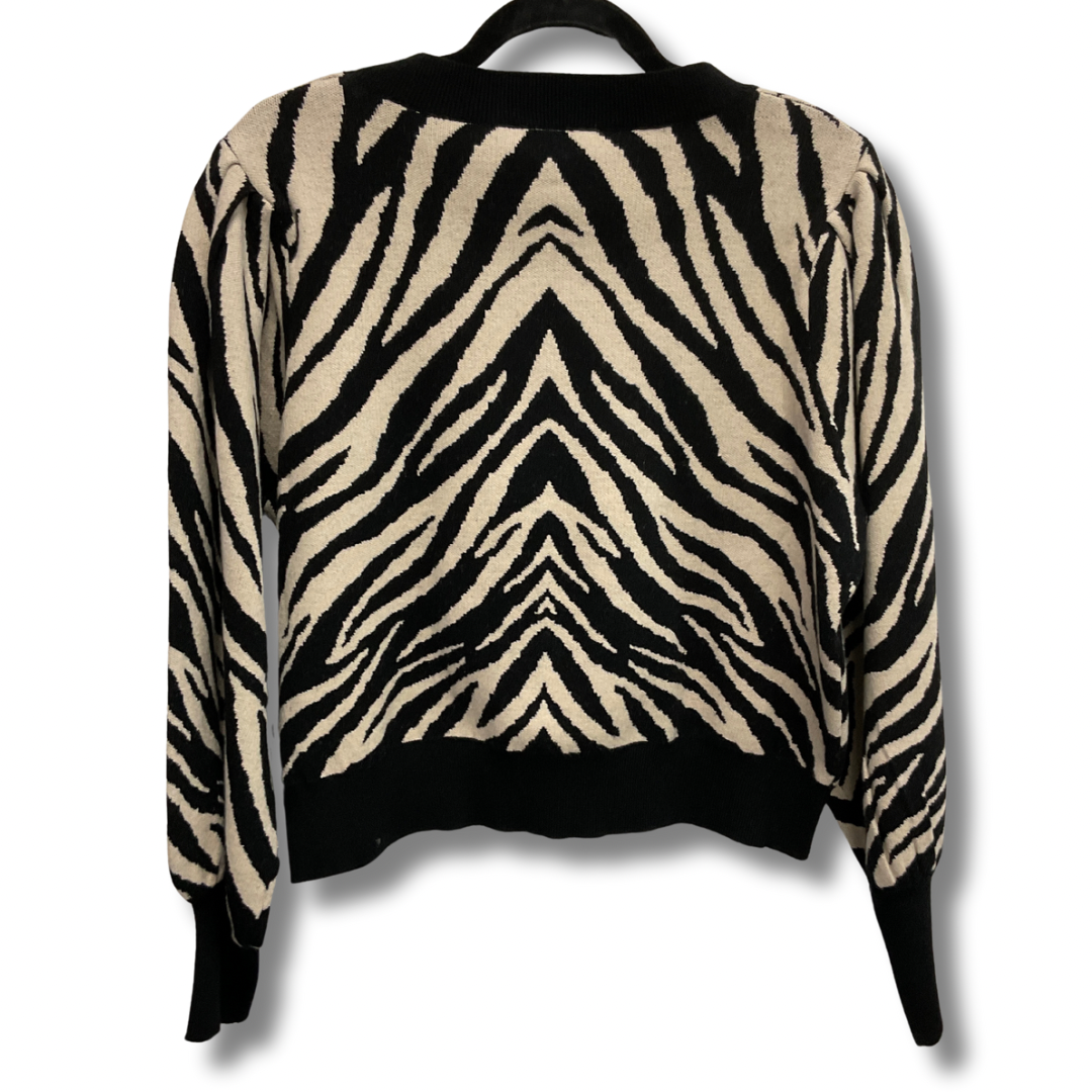 Sweater By Moon River In Zebra Print, Size: L