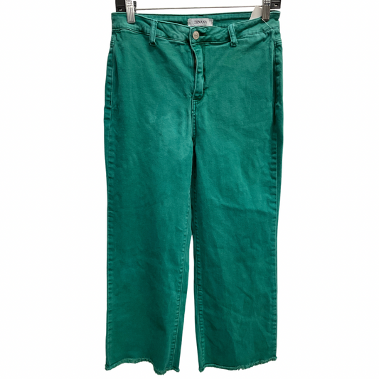 Jeans Wide Leg By Zenana Outfitters In Green, Size: M