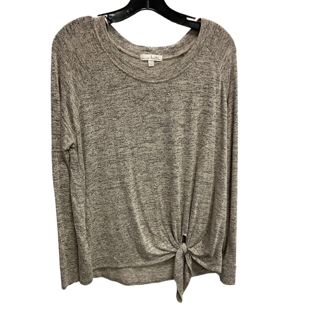 Top Long Sleeve By Clothes Mentor In Tan, Size: L