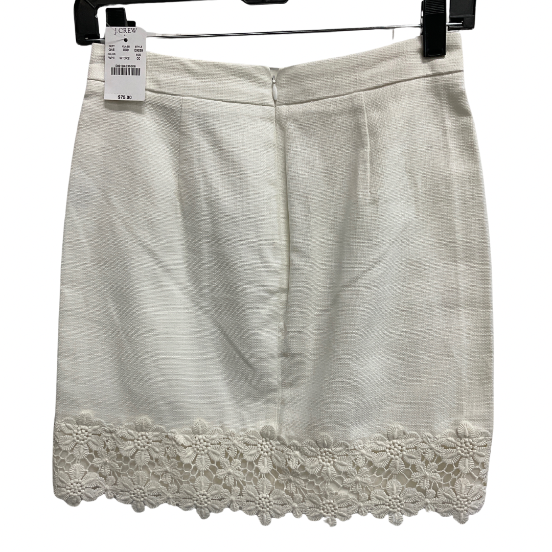 Skirt Mini & Short By J. Crew In White, Size: Xxs