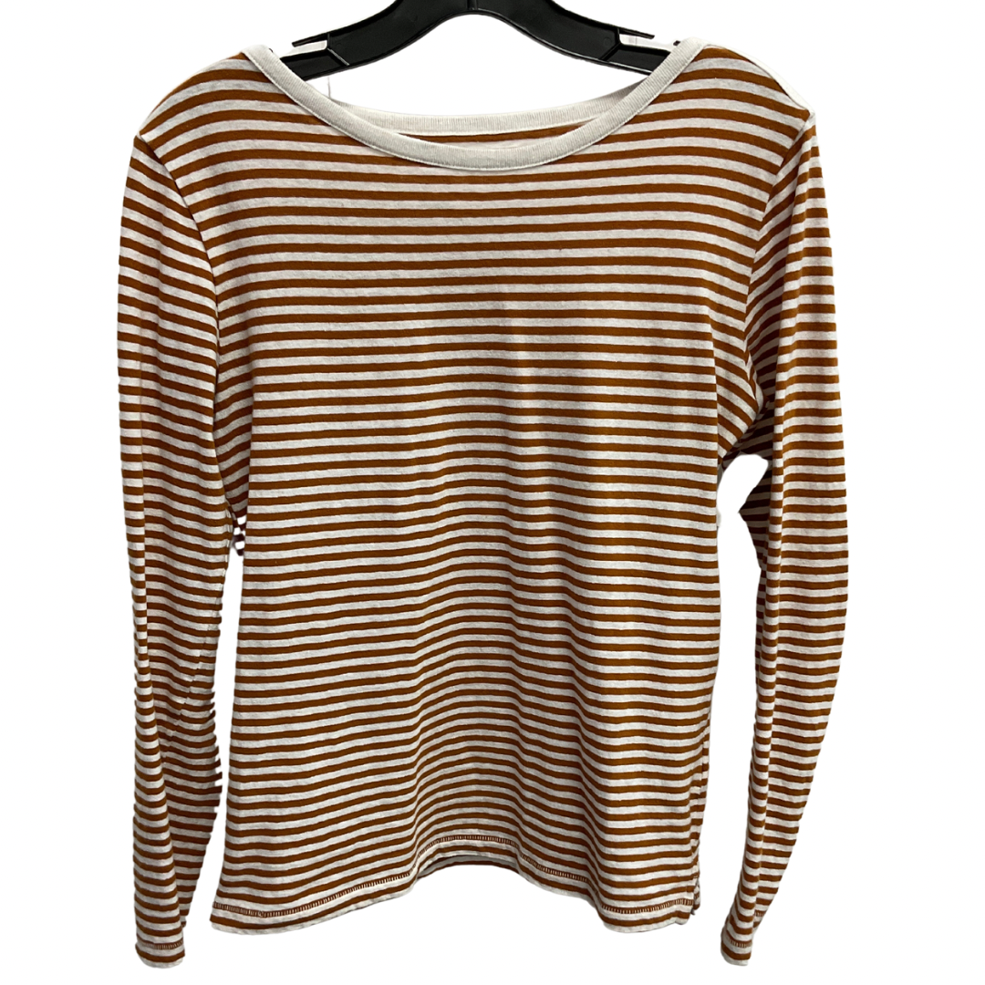 Top Long Sleeve By Free Assembly In Striped Pattern, Size: S