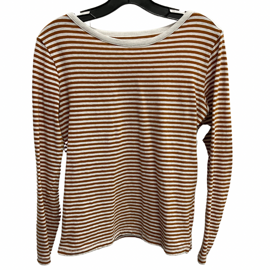 Top Long Sleeve By Free Assembly In Striped Pattern, Size: S