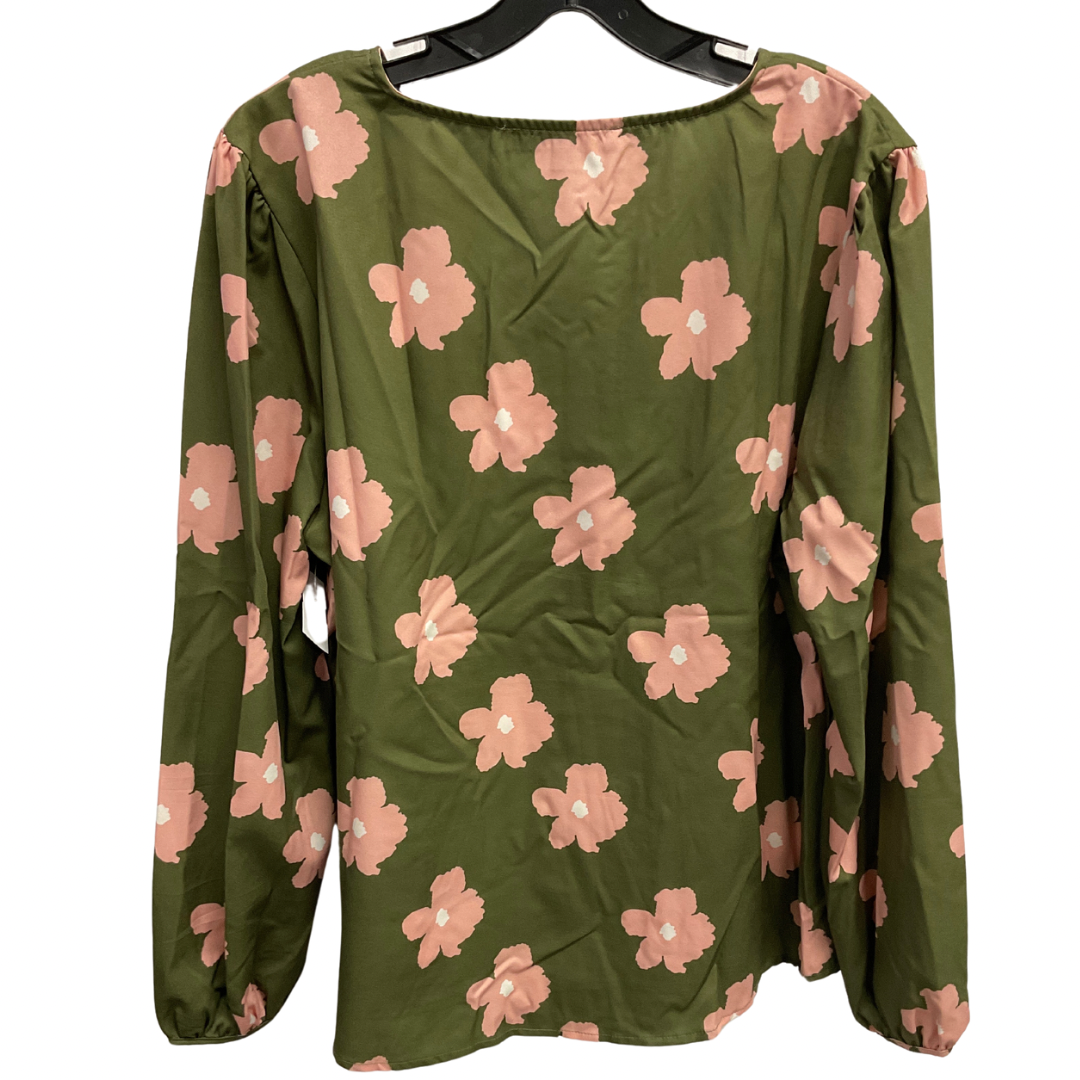 Top Long Sleeve By Clothes Mentor In Floral Print, Size: L