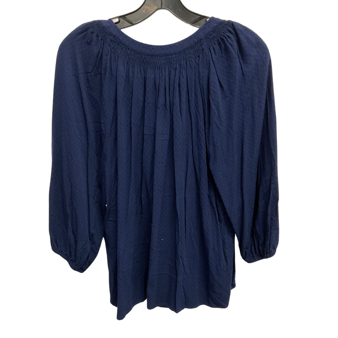 Top Long Sleeve By Crown And Ivy In Navy, Size: M