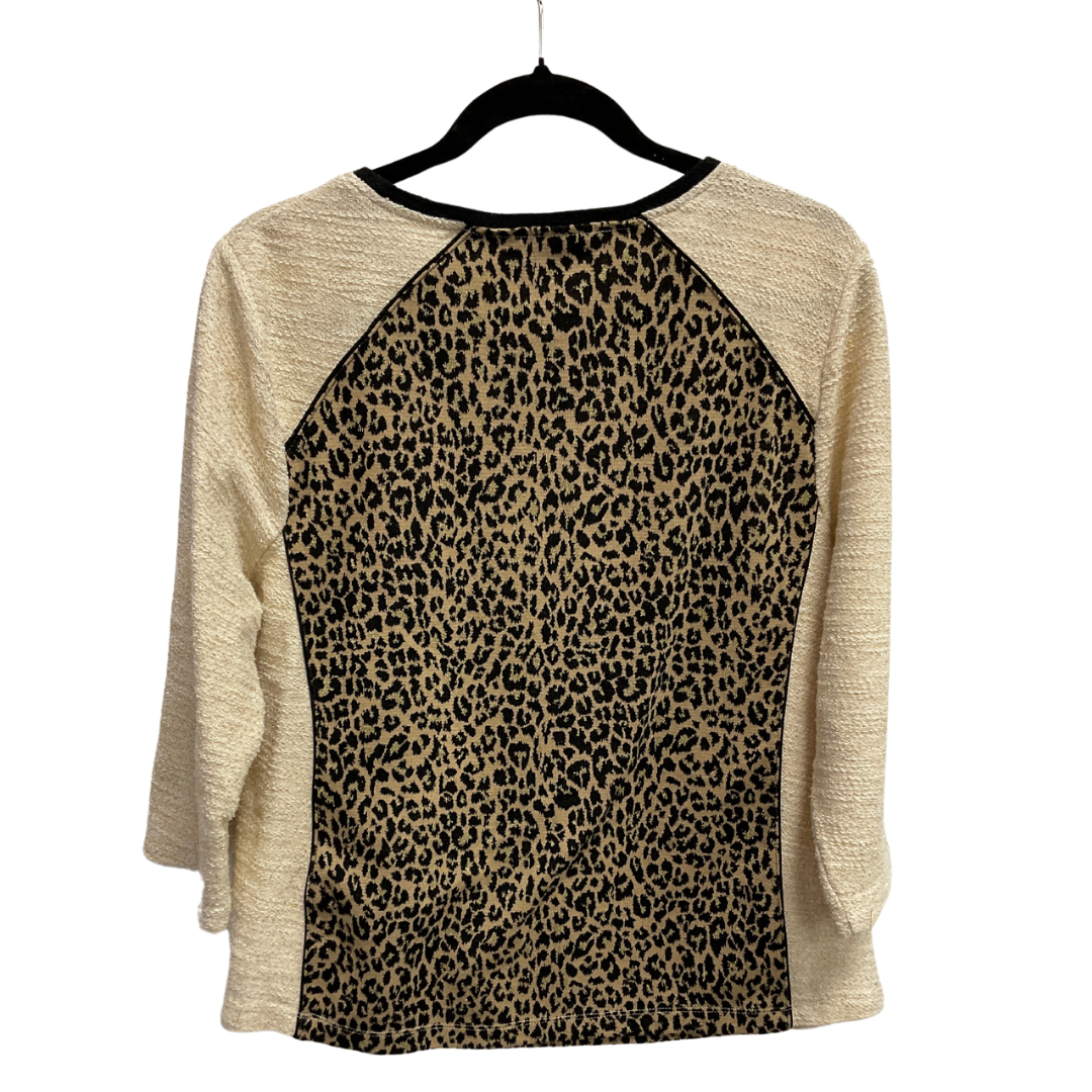 Top Long Sleeve By Zenergy By Chicos In Animal Print, Size: L