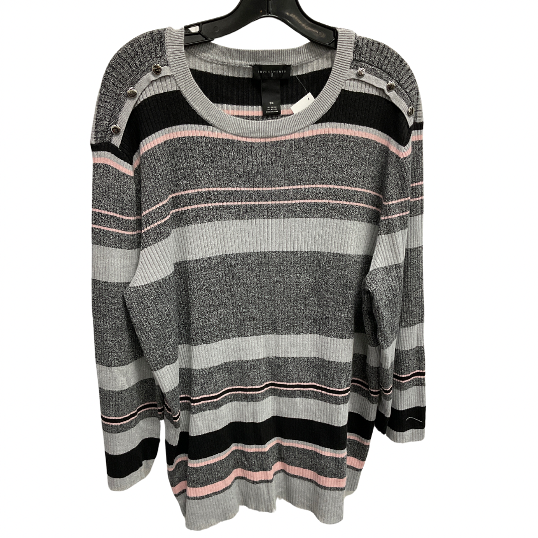 Sweater By Investments In Striped Pattern, Size: 3x