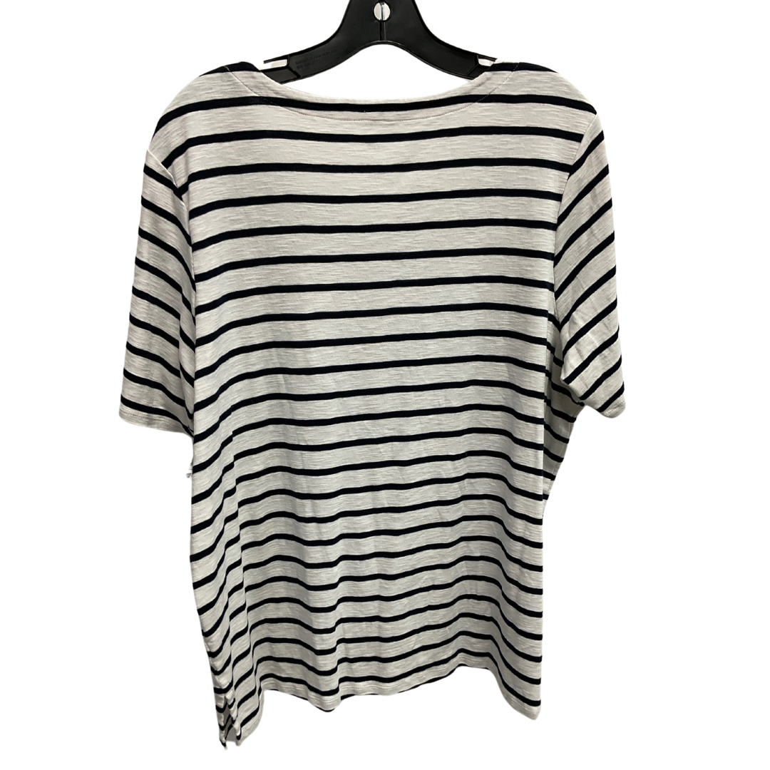 Top Short Sleeve Basic By J. Jill In Striped Pattern, Size: 2x