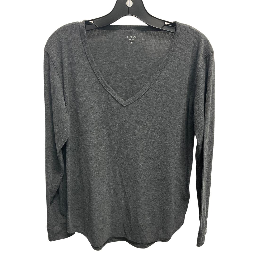 Top Long Sleeve Basic By Gap In Grey, Size: M