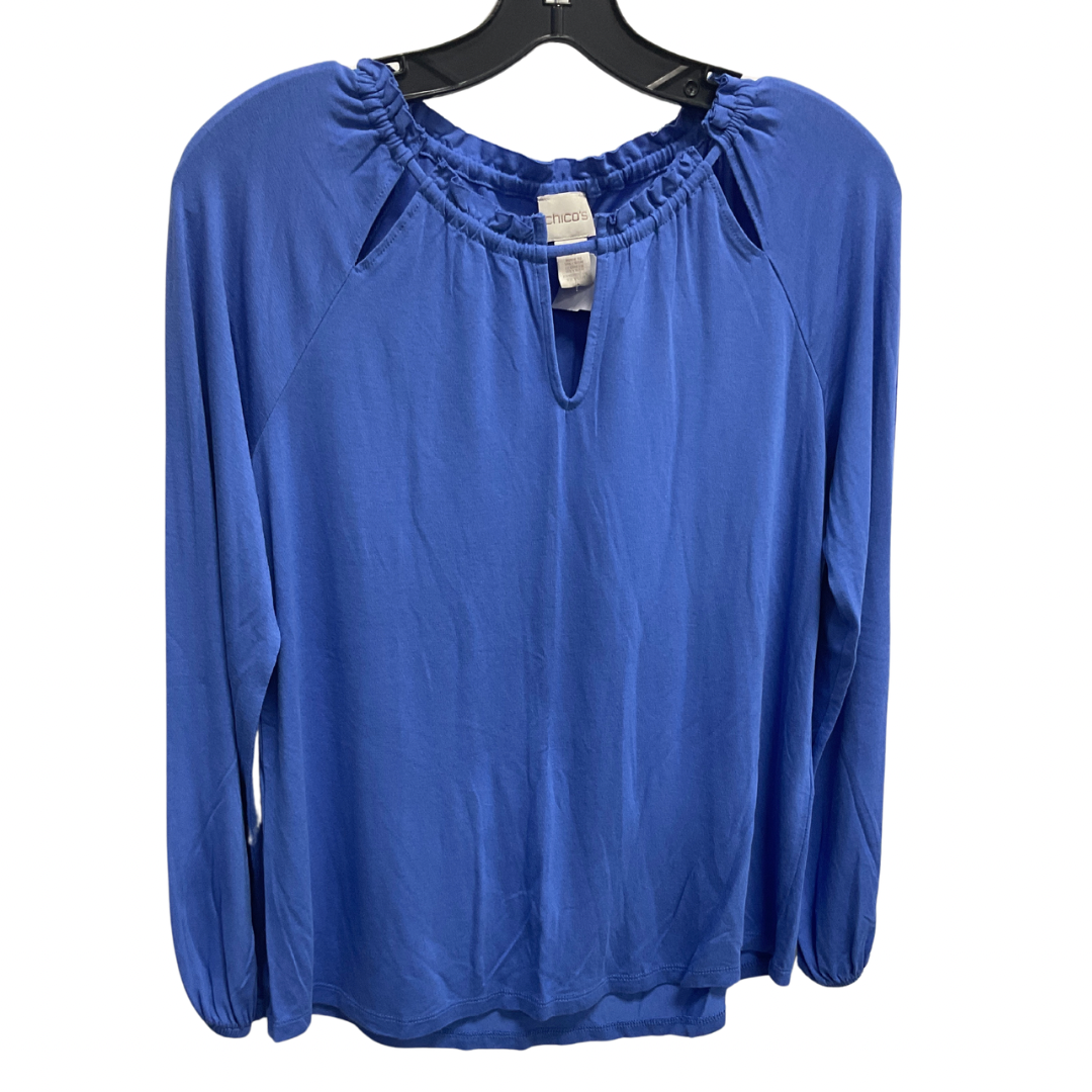 Top Long Sleeve By Chicos In Blue, Size: S