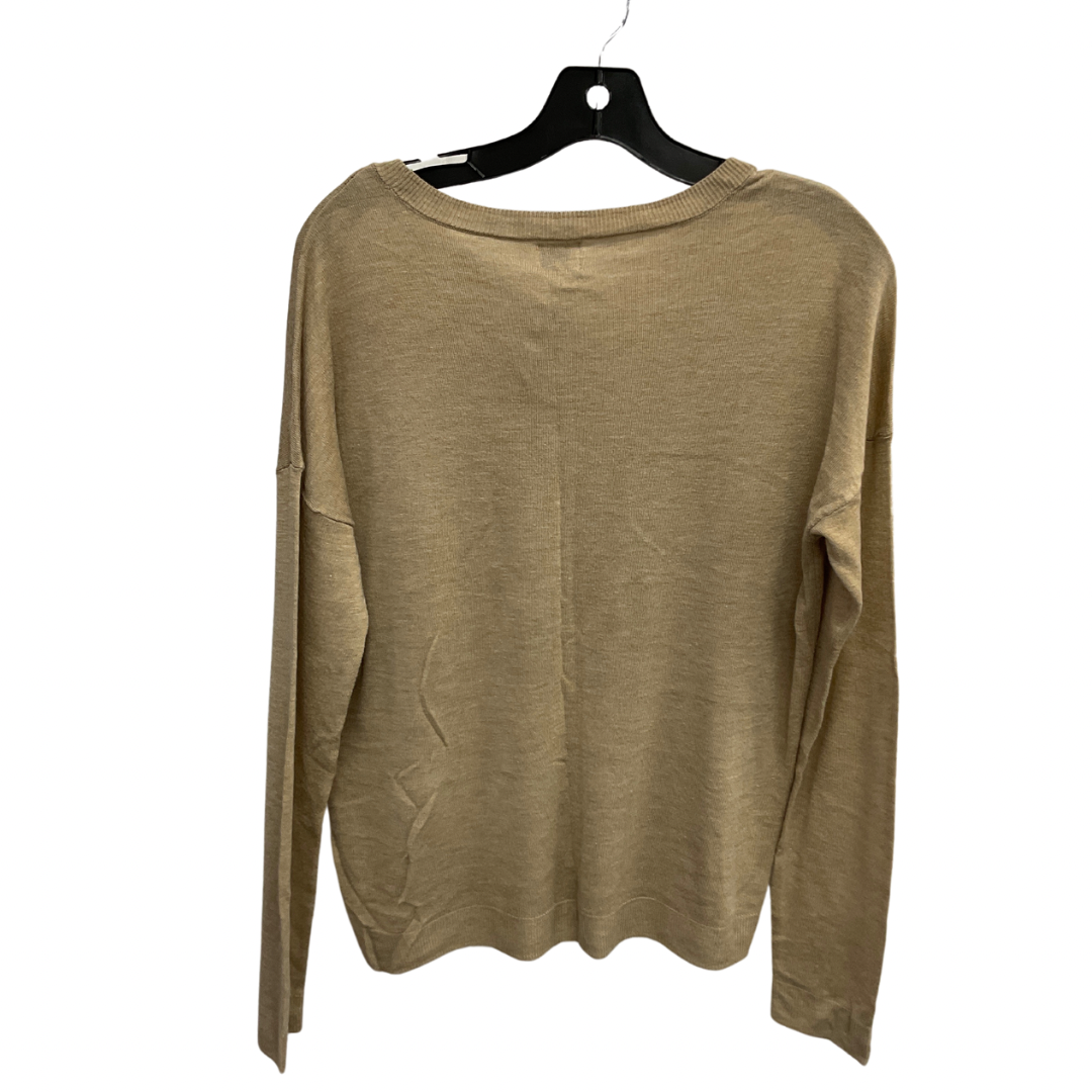 Top Long Sleeve Basic By A New Day In Tan, Size: L