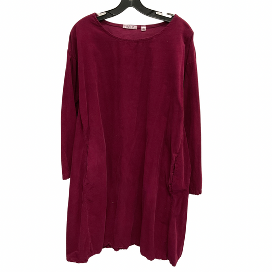 Dress Casual Midi By Clothes Mentor In Maroon, Size: L
