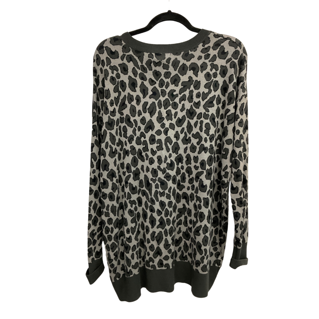 Sweater By Isaac Mizrahi In Animal Print, Size: L