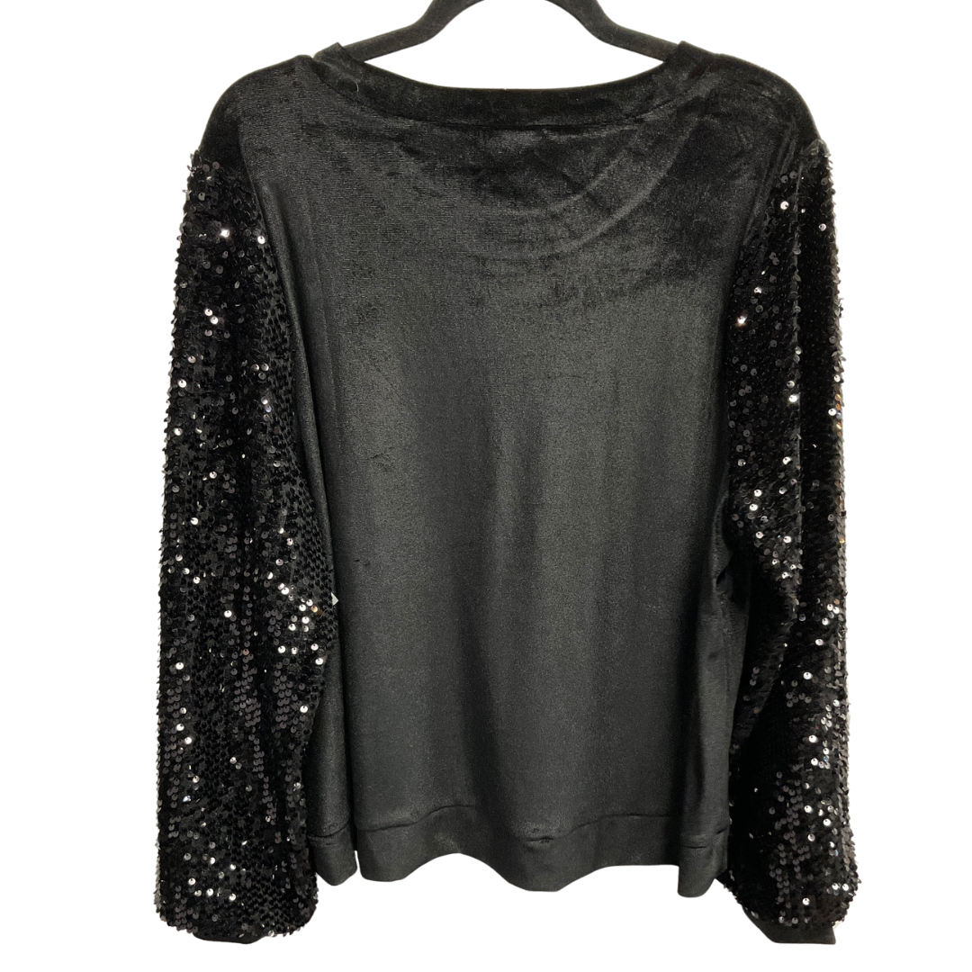 Top Long Sleeve By Lane Bryant In Black, Size: 1x