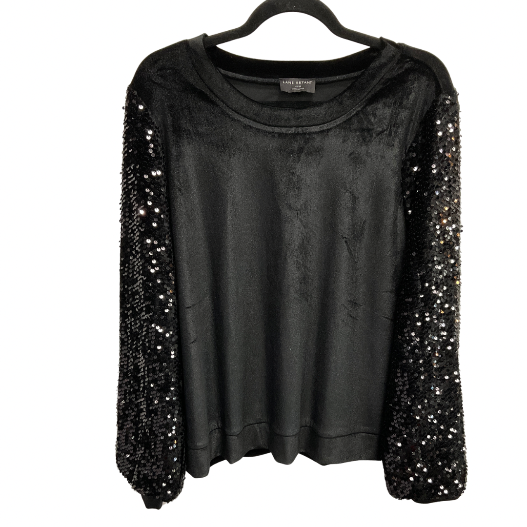 Top Long Sleeve By Lane Bryant In Black, Size: 1x