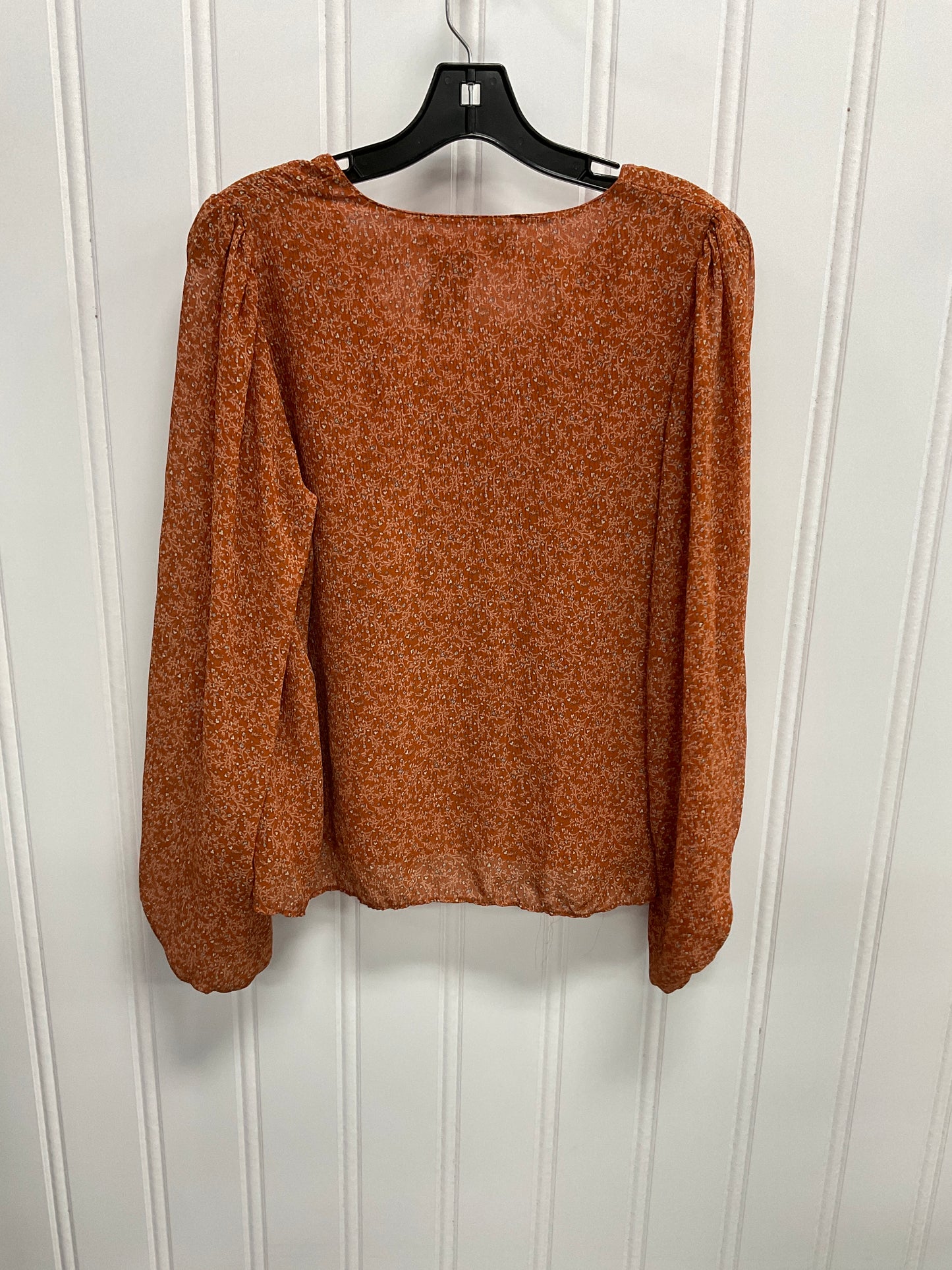 Top Long Sleeve By Astr The Label In Orange, Size: M