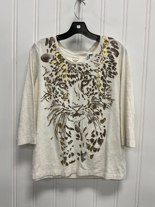 Top Long Sleeve By Zenergy By Chicos In Animal Print, Size: L