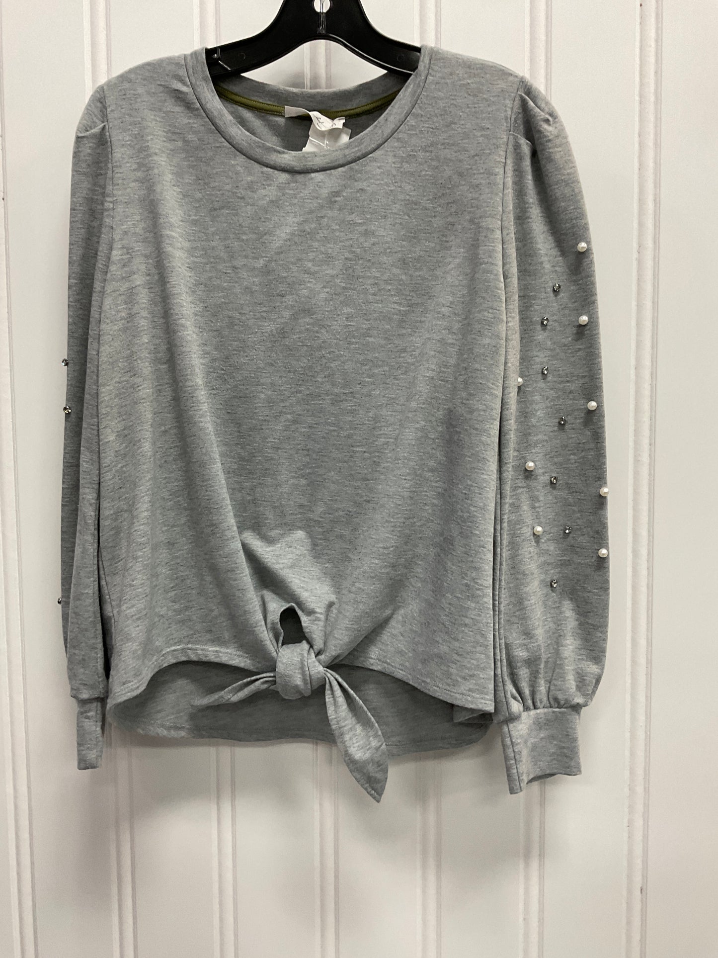 Top Long Sleeve By Clothes Mentor In Grey, Size: L