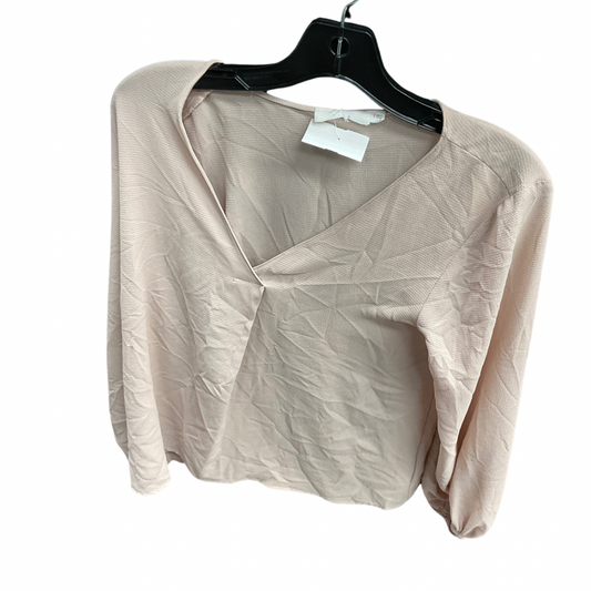 Top Long Sleeve By Lush In Beige, Size: S