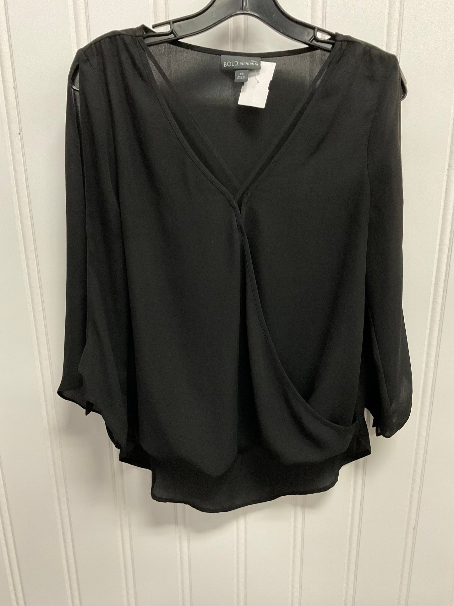 Top Long Sleeve By Bold Elements In Black, Size: Xs