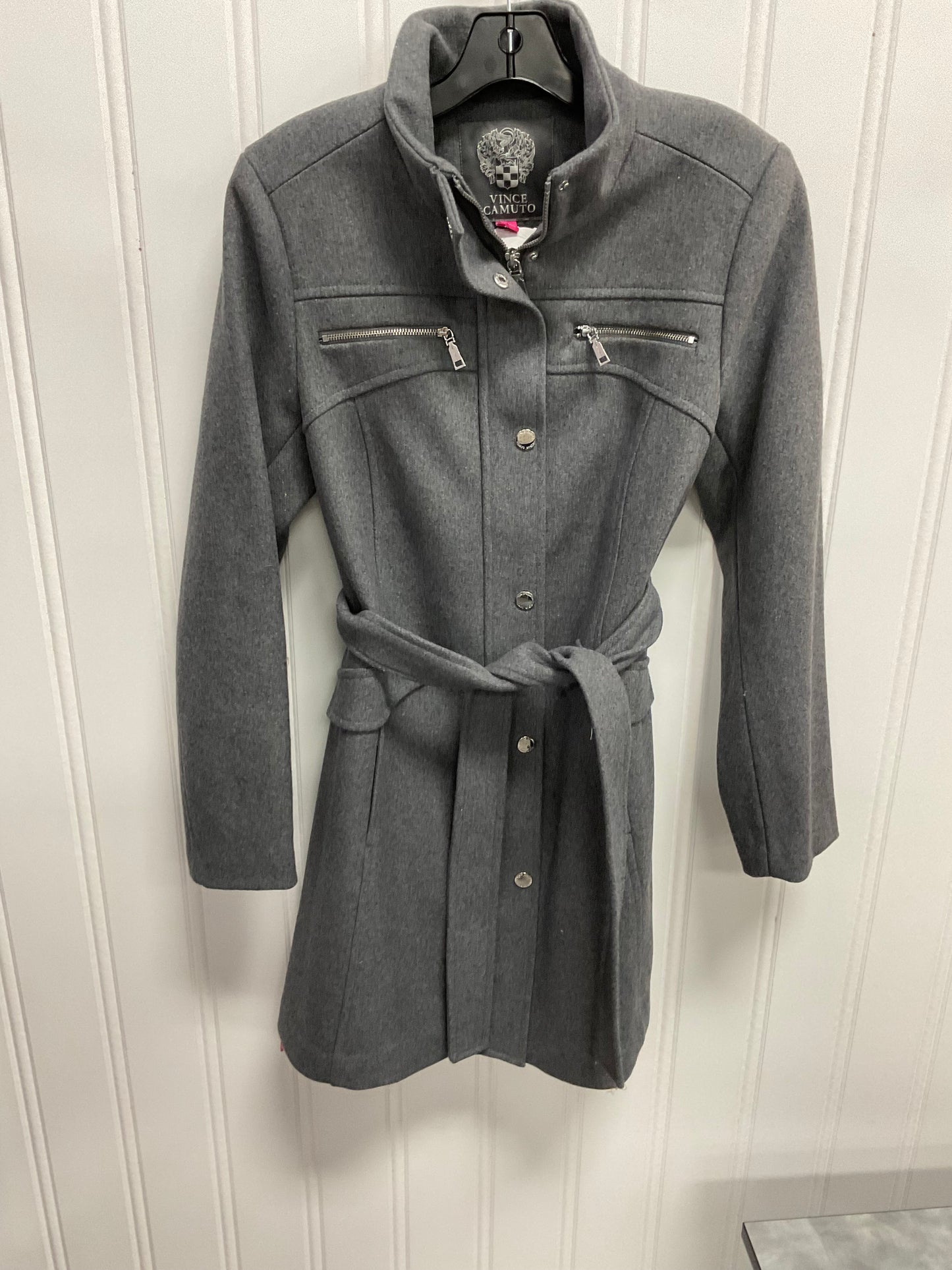 Coat Wool By Vince Camuto In Grey, Size: S