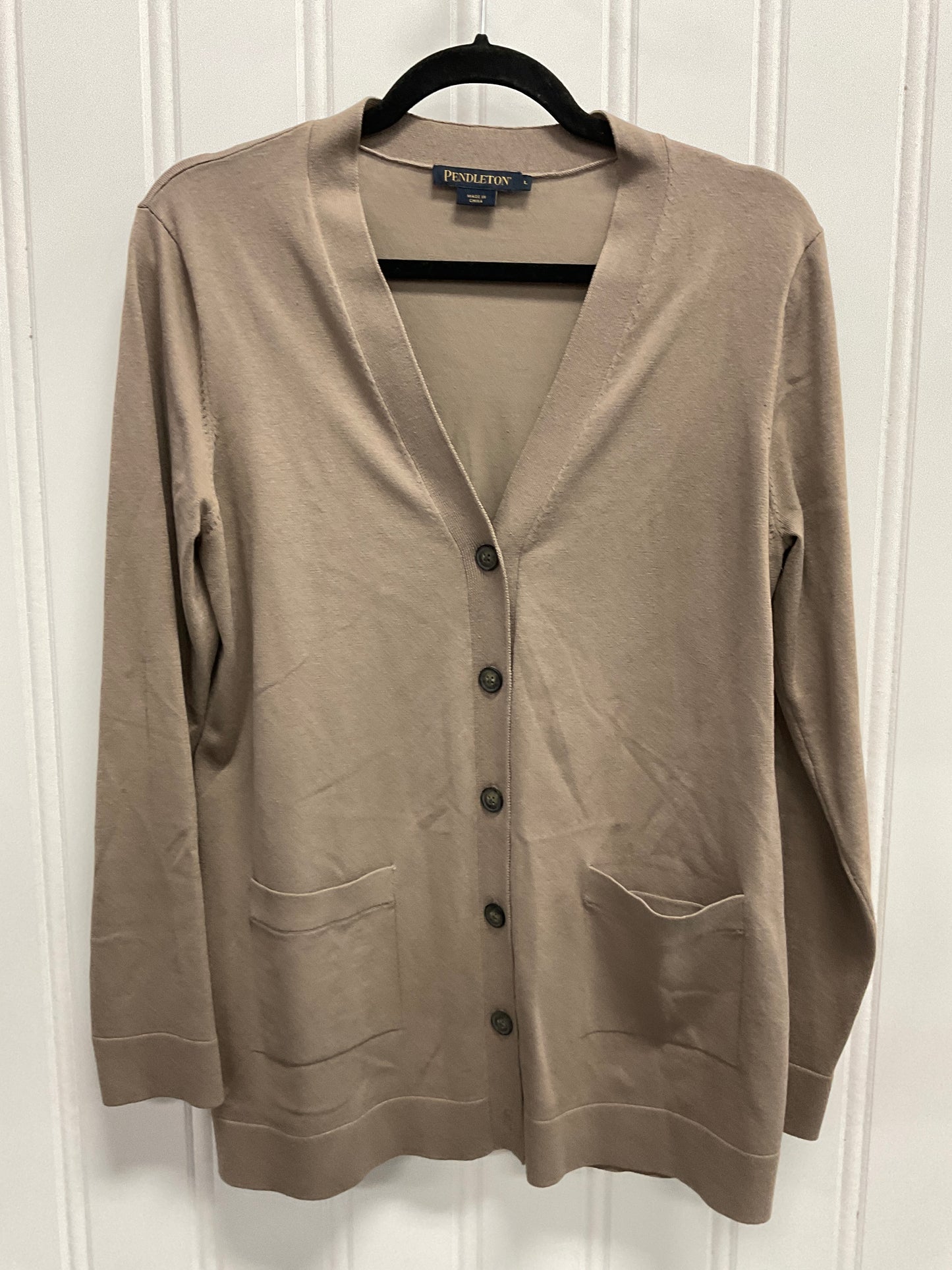 Cardigan By Pendleton In Taupe, Size: L