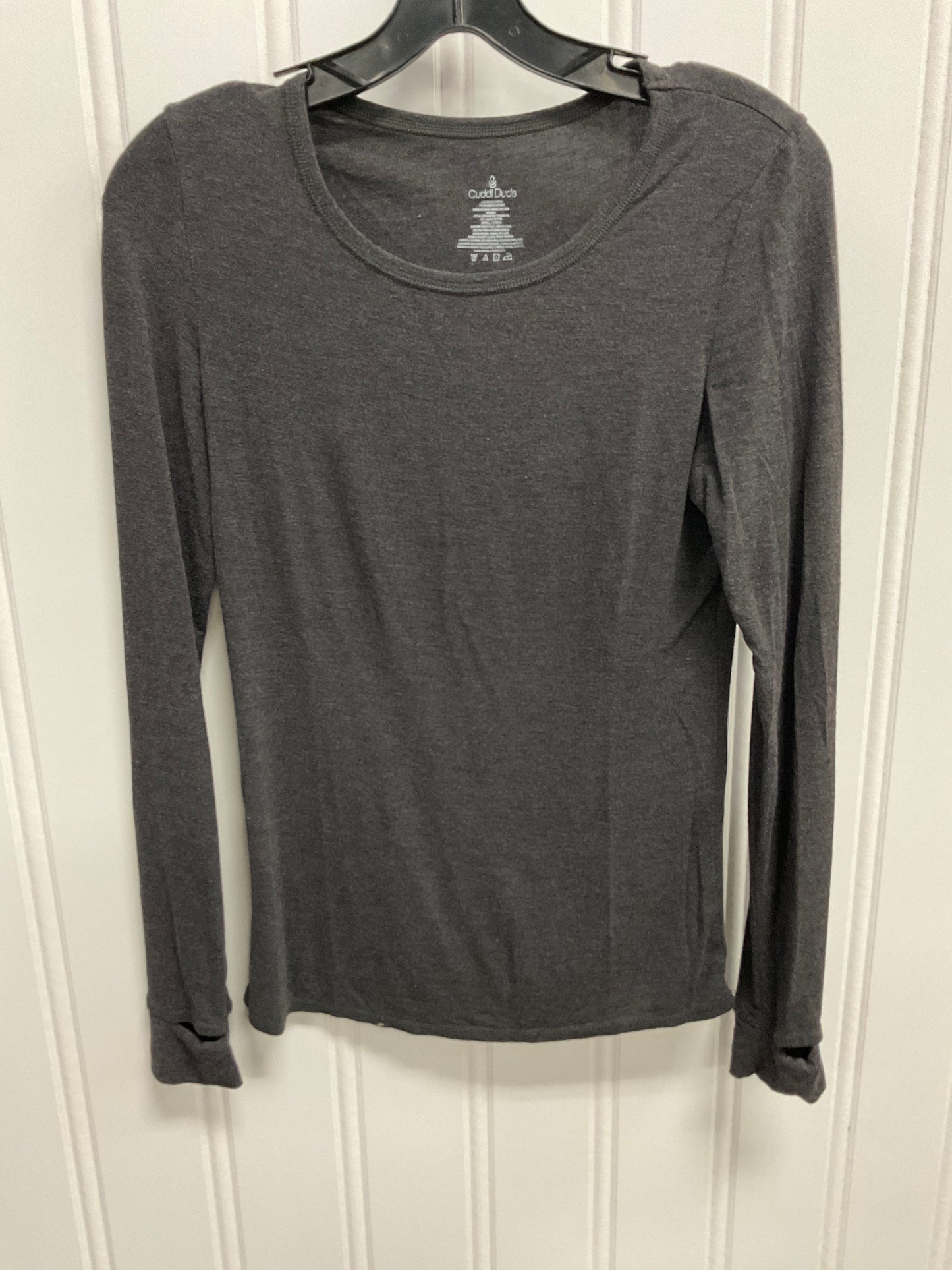 Top Long Sleeve Basic By Cuddl Duds In Grey, Size: S