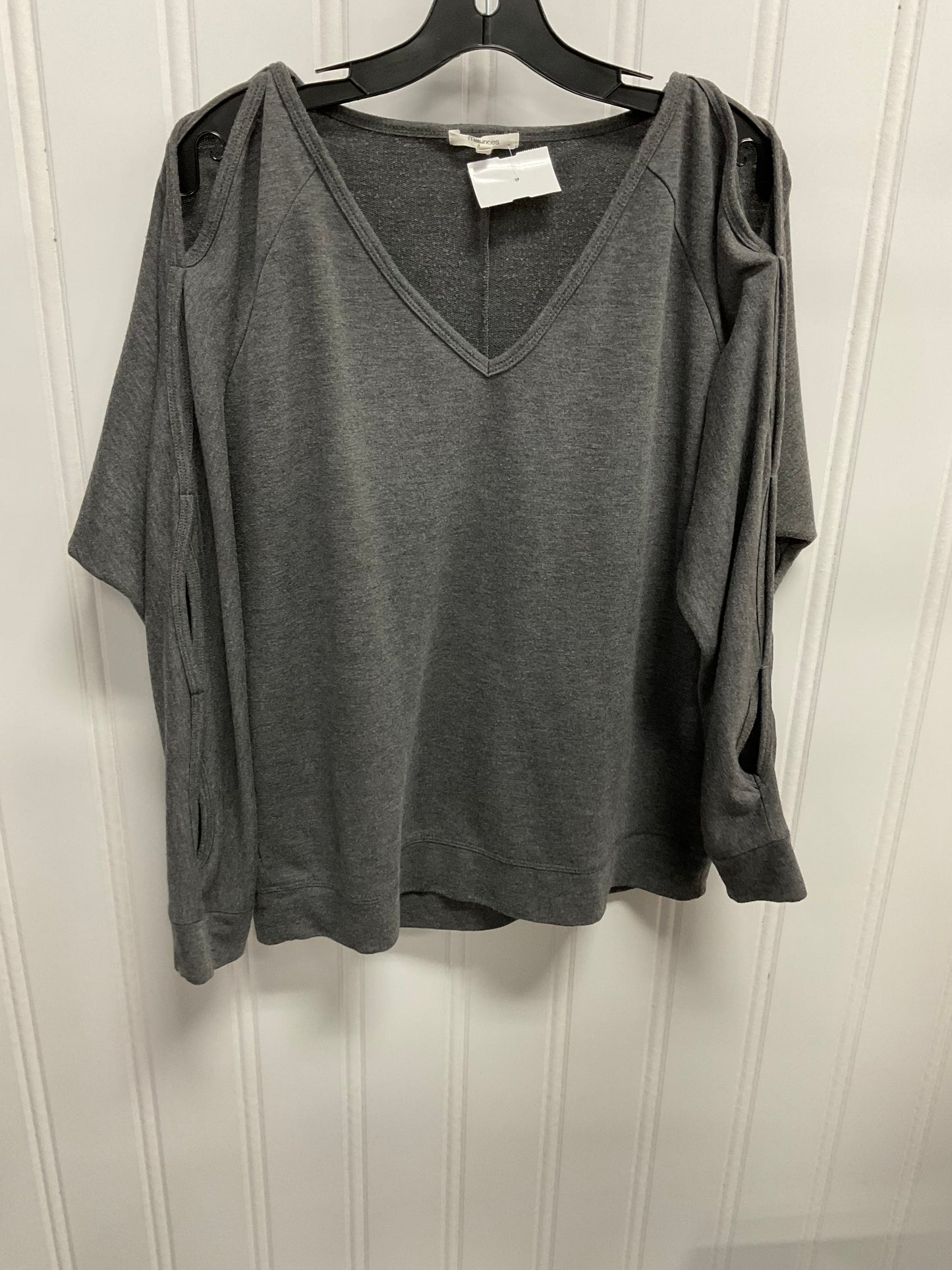 Top Long Sleeve By Maurices In Grey, Size: L