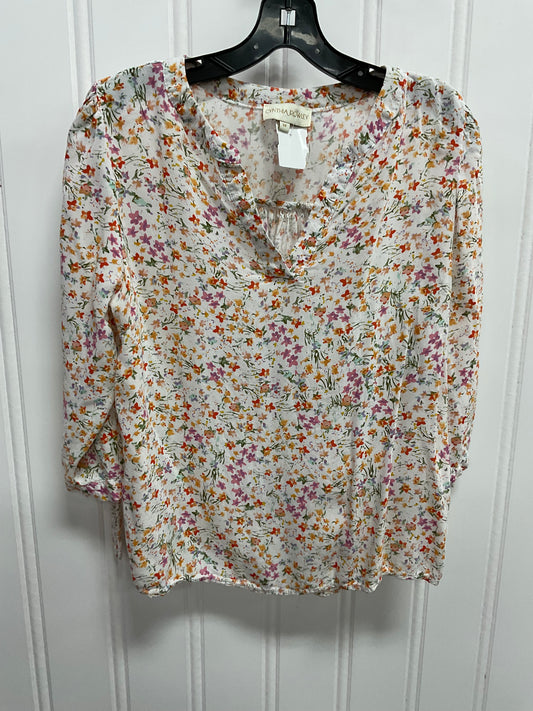 Top Long Sleeve By Cynthia Rowley In Floral Print, Size: M