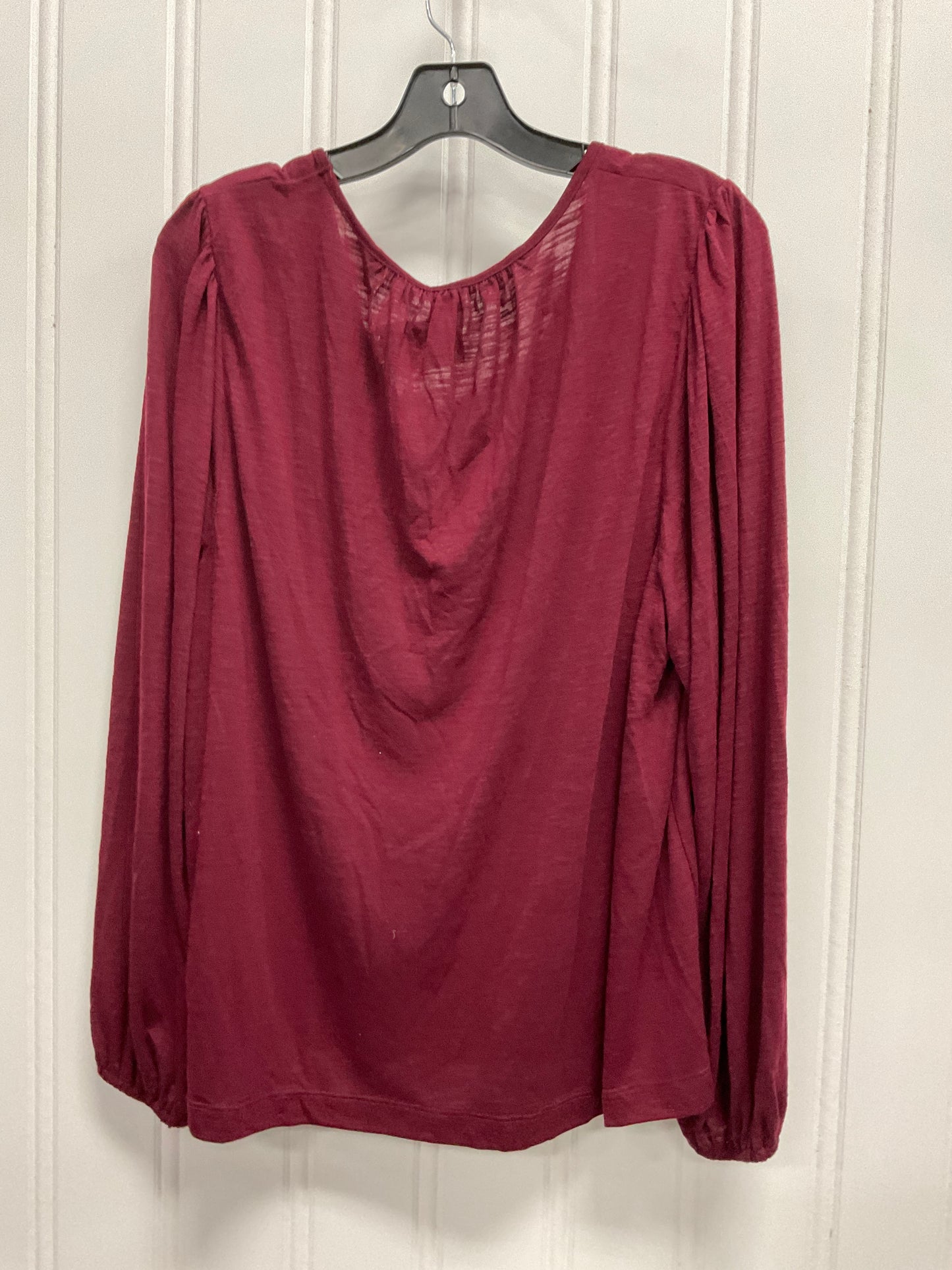 Top Long Sleeve By Gap In Maroon, Size: Xl