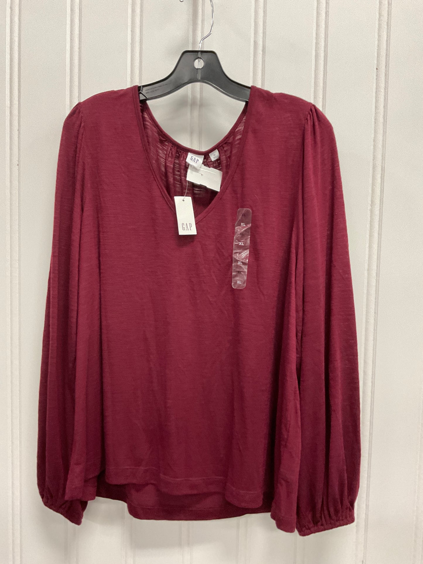 Top Long Sleeve By Gap In Maroon, Size: Xl