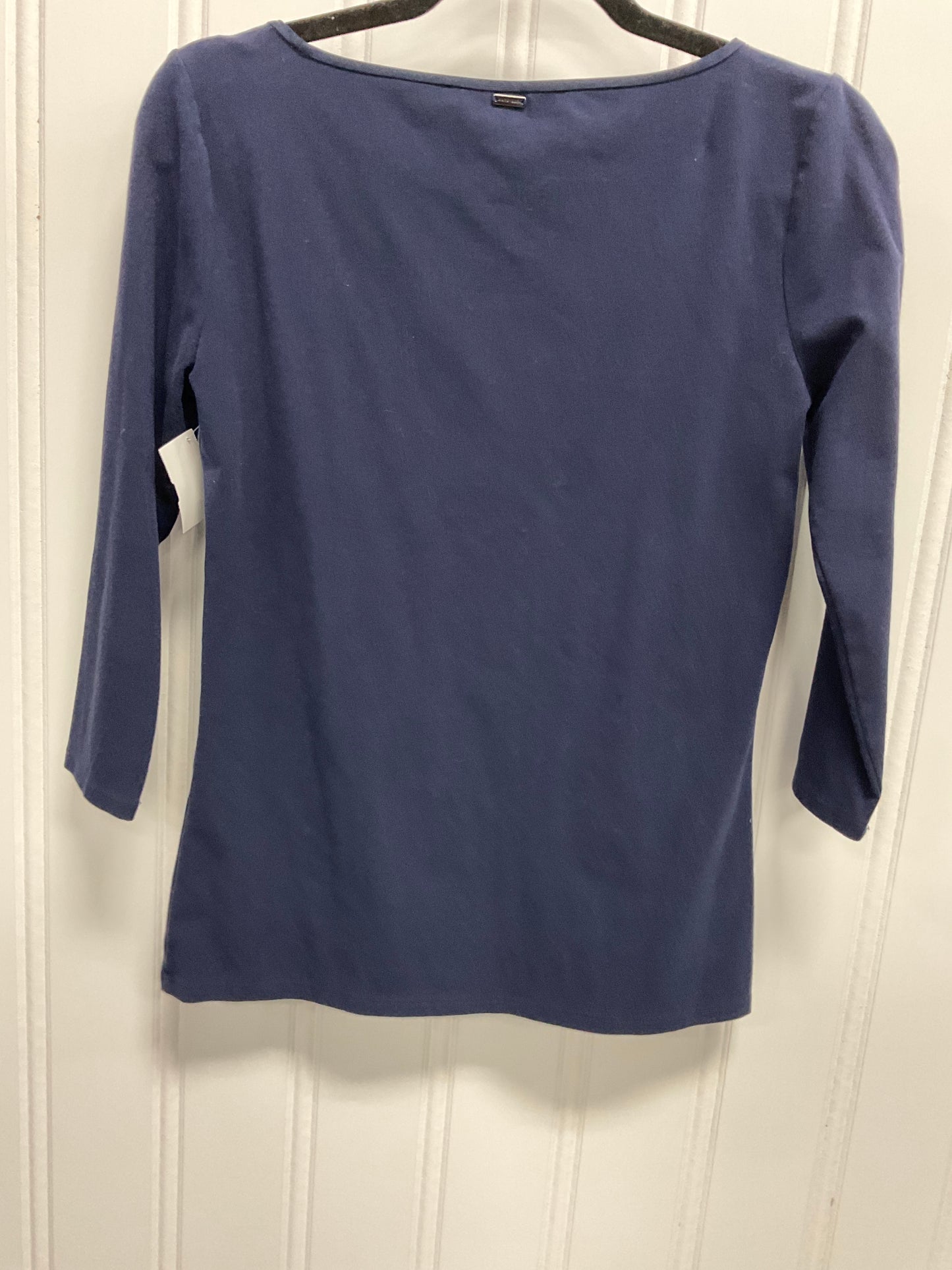 Top Long Sleeve Basic By White House Black Market In Navy, Size: Xs