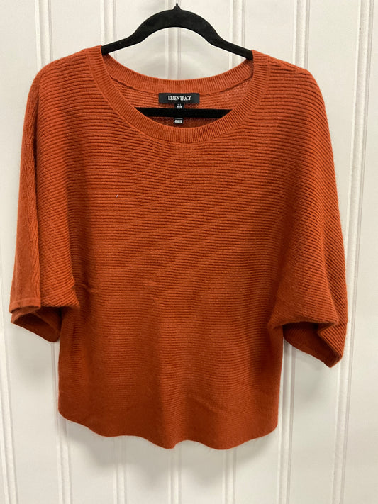 Sweater Short Sleeve By Ellen Tracy In Tan, Size: S