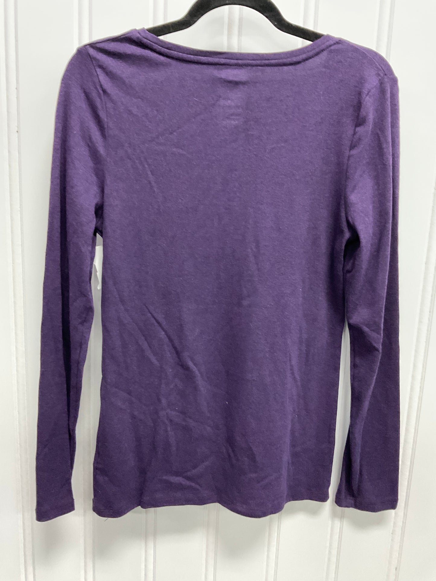 Top Long Sleeve Basic By A New Day In Purple, Size: M