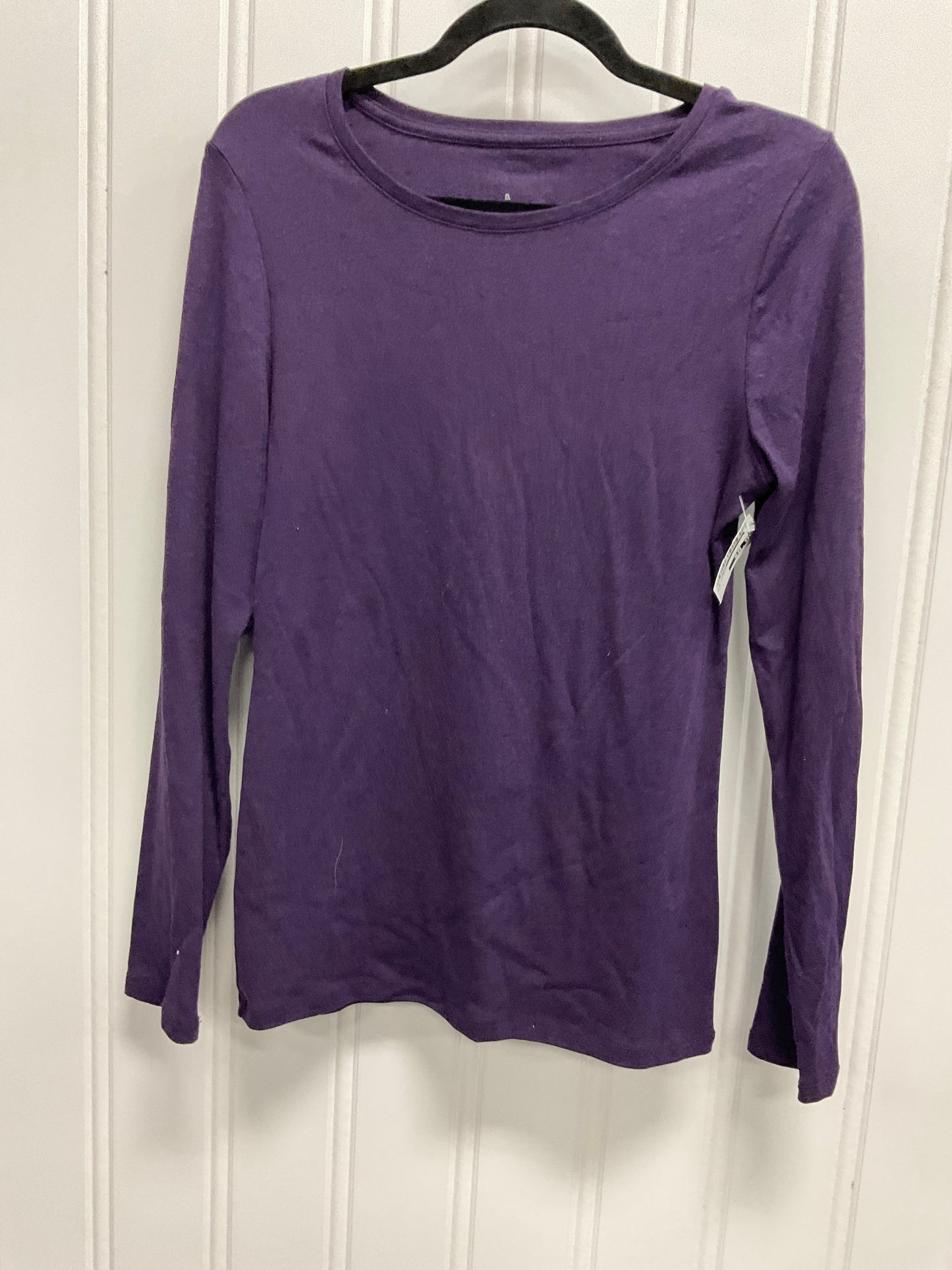 Top Long Sleeve Basic By A New Day In Purple, Size: M